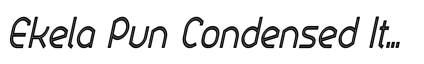 Ekela Pun Condensed Italic